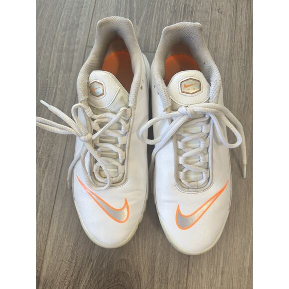 Nike Air Max Plus TN Ultra GS White Orange Size 6Y Women’s 7.5 Sneakers - Picture 3 of 10